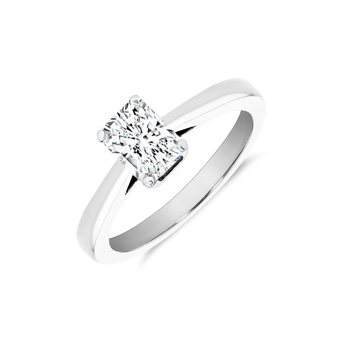 1.10ct Lucia Radiant Cut Diamond  Solitaire Engagement Ring | Pre-Loved | 18K White Gold