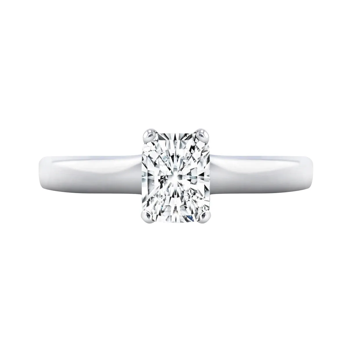 1.10ct Lucia Radiant Cut Diamond  Solitaire Engagement Ring | Pre-Loved | 18K White Gold