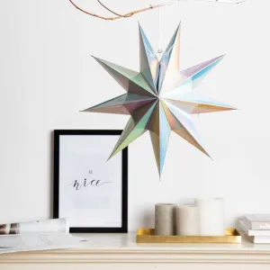 28cm Scandinavian Star Decoration - Iridescent