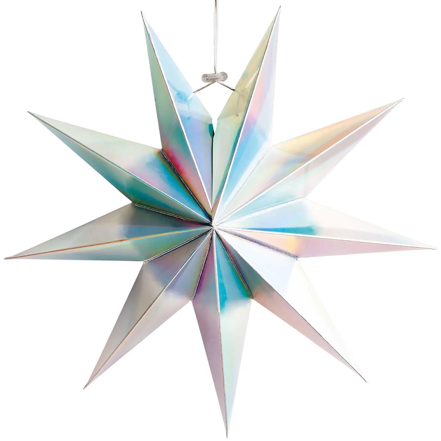 28cm Scandinavian Star Decoration - Iridescent