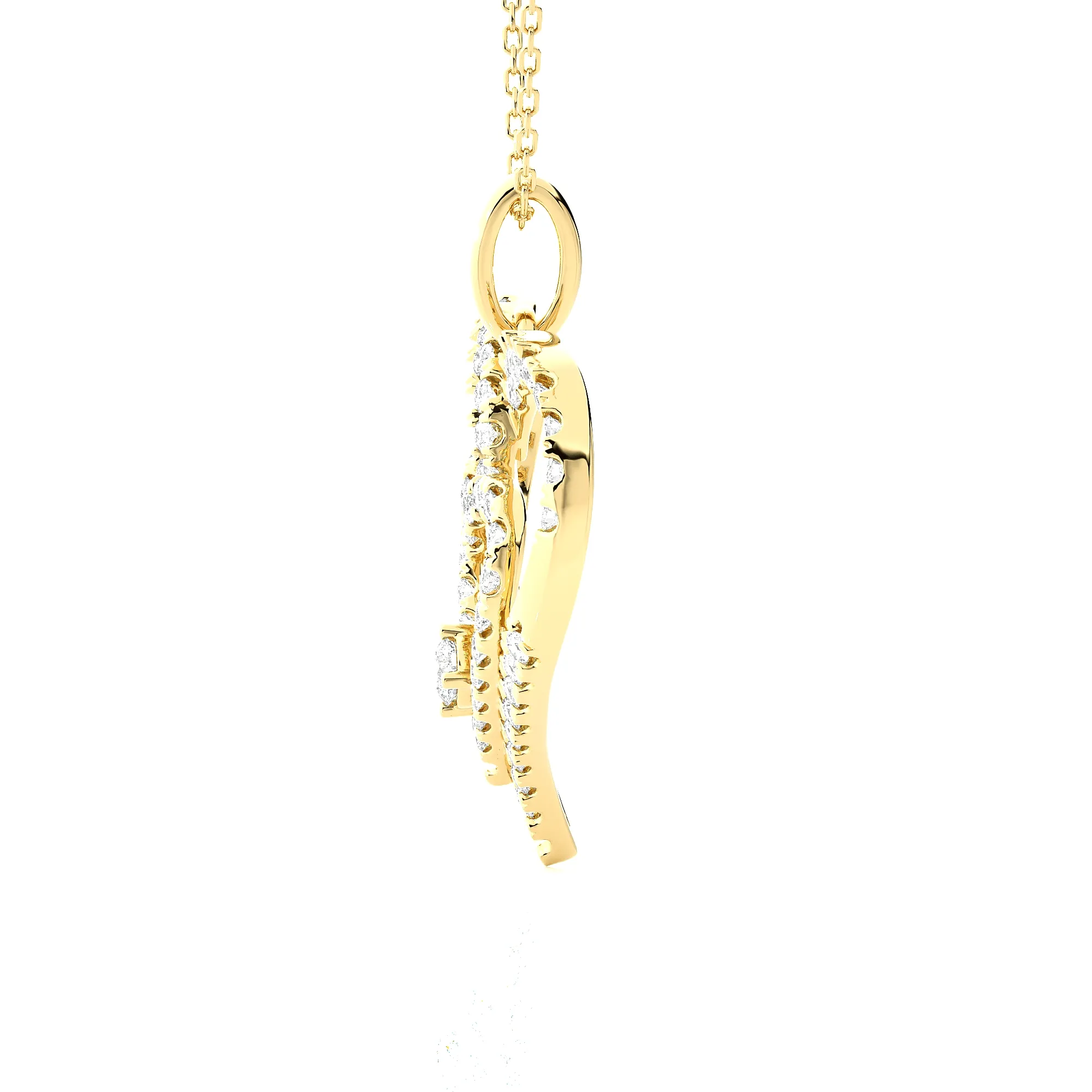 4 5/8  ctw Round Lab Grown Diamond Heart Pendant