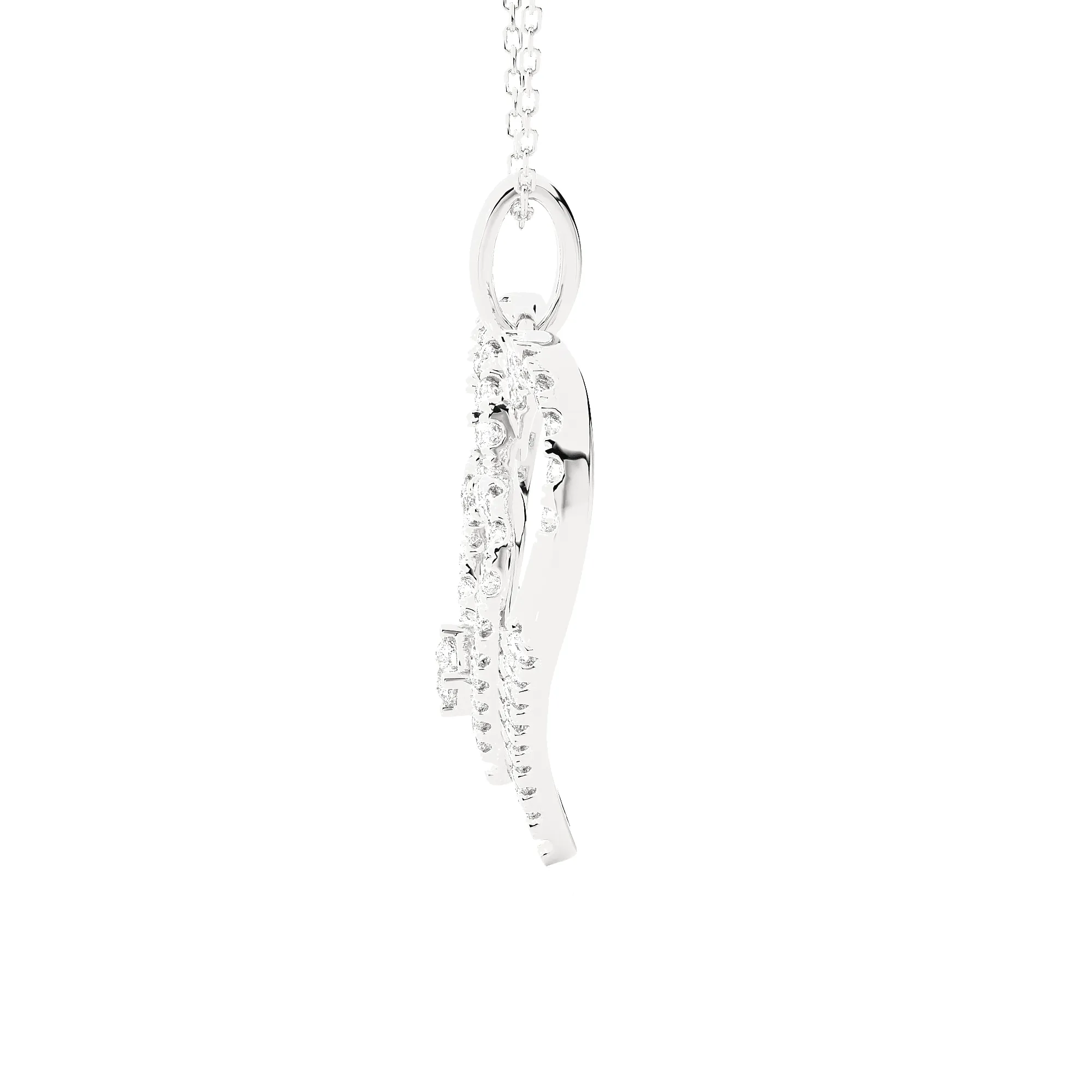 4 5/8  ctw Round Lab Grown Diamond Heart Pendant