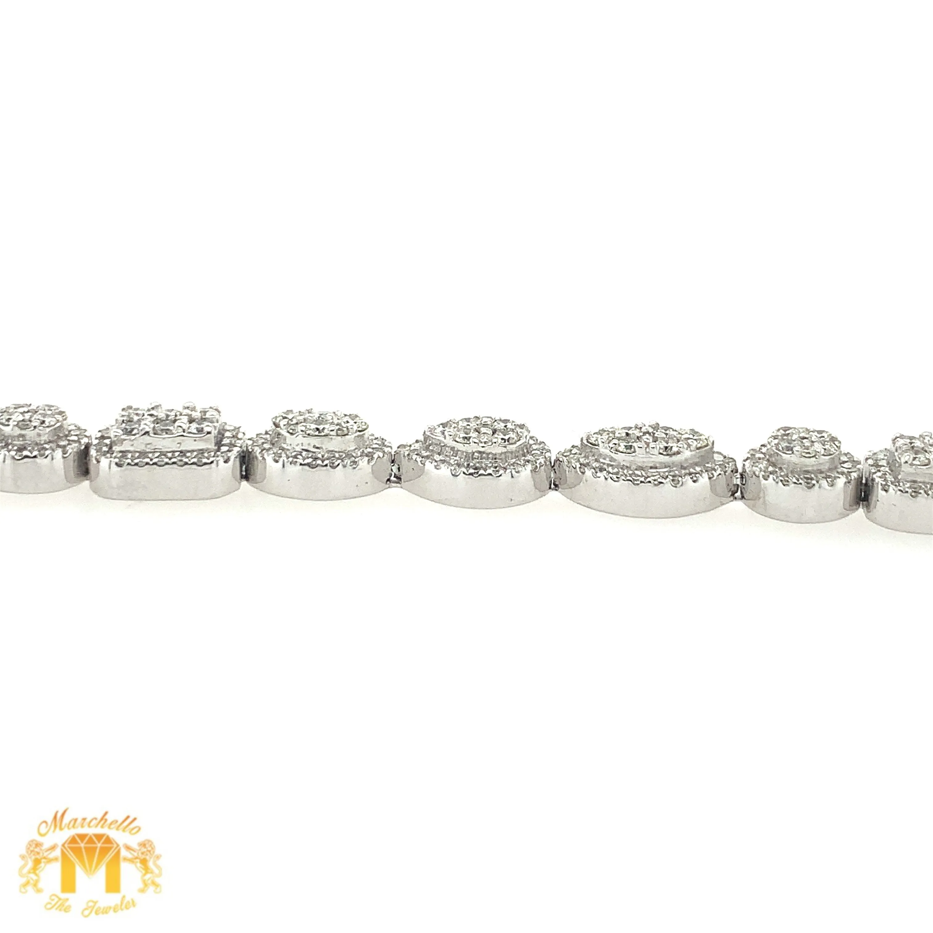 4.74ct Diamond 14k Gold 7.6mm Fancy Ladies' Link Bracelet