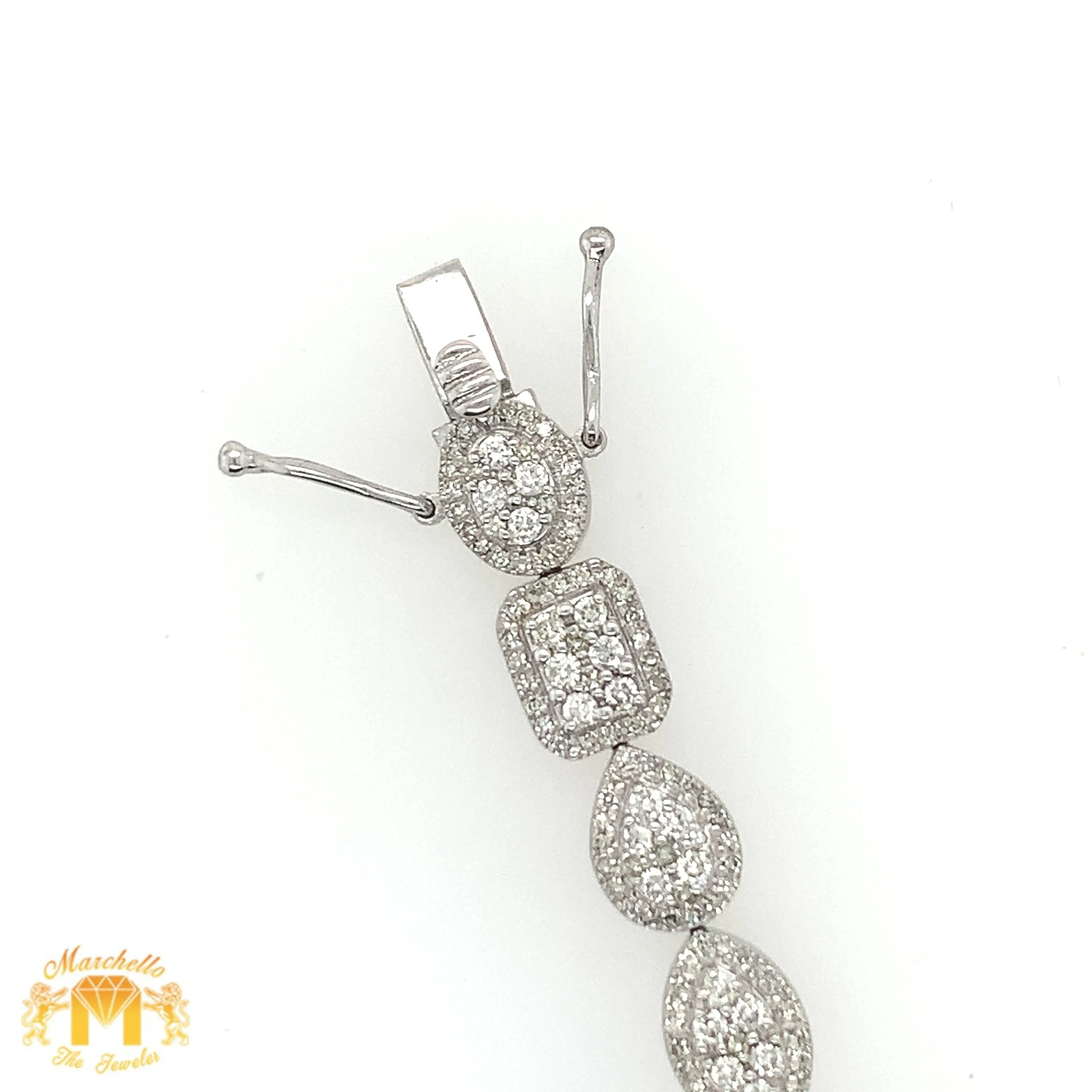 4.74ct Diamond 14k Gold 7.6mm Fancy Ladies' Link Bracelet