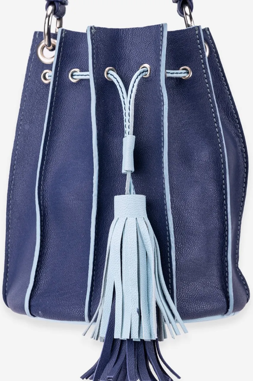 Abelardo Nova Dark Blue Bucket Bag