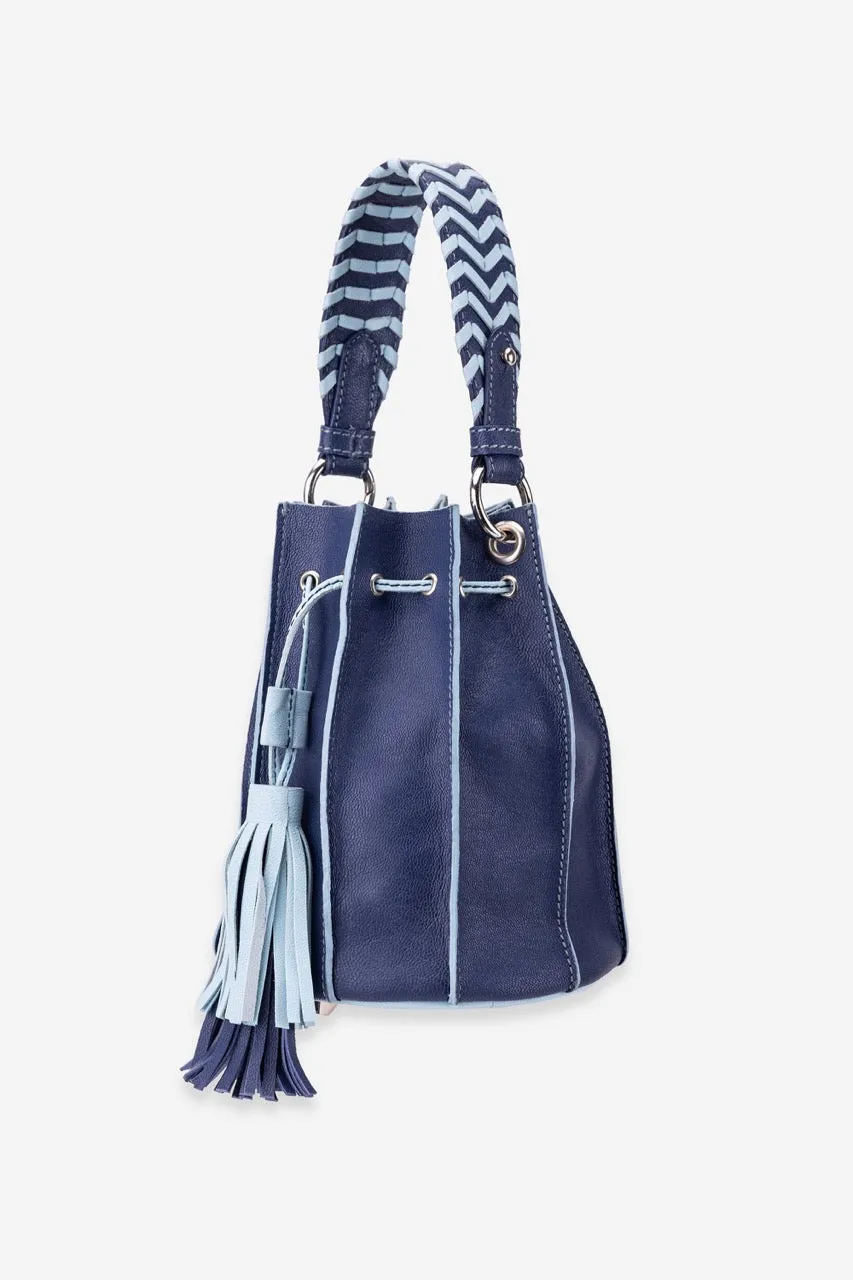 Abelardo Nova Dark Blue Bucket Bag
