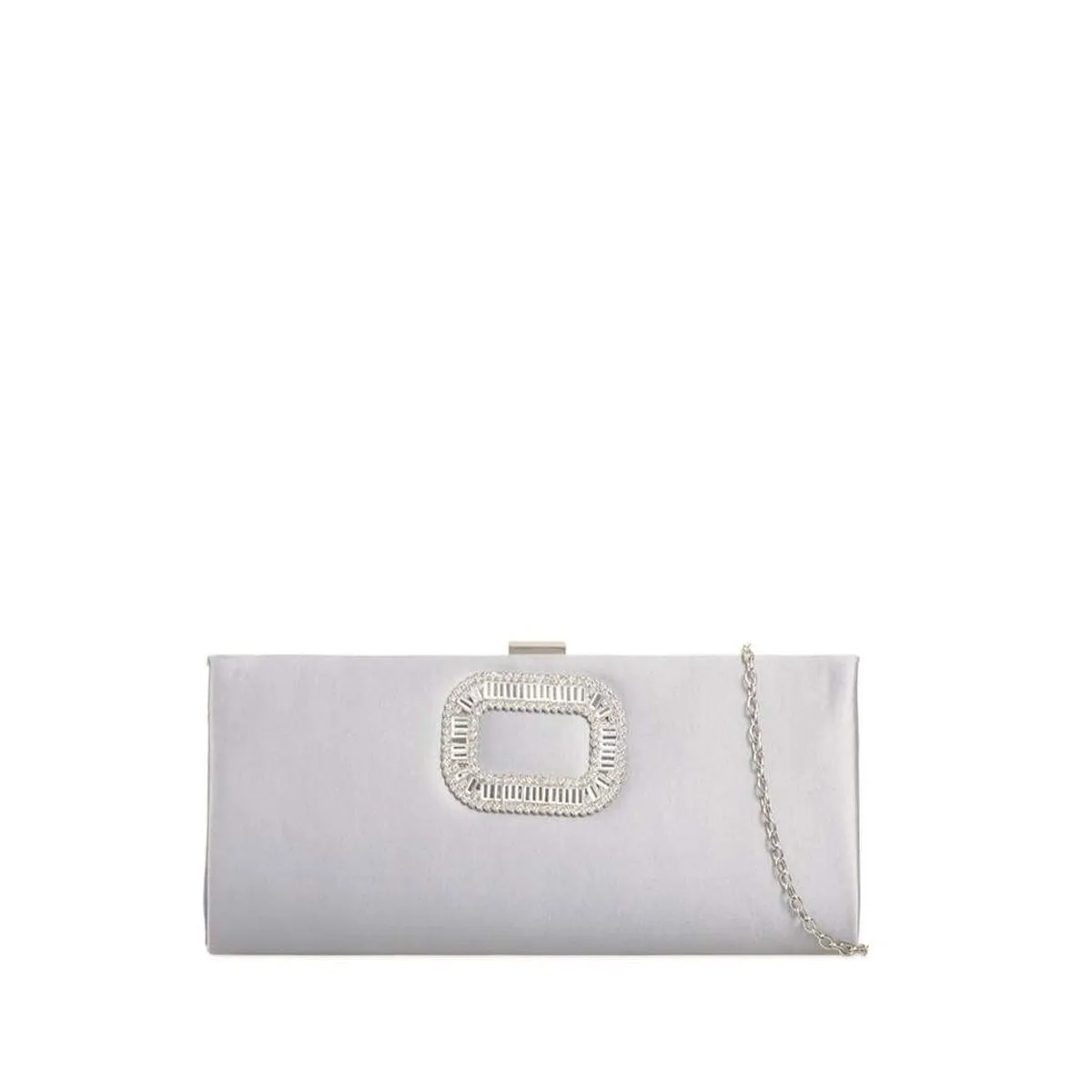 Acacia Ladies Diamante Broach Evening Clutch Bag