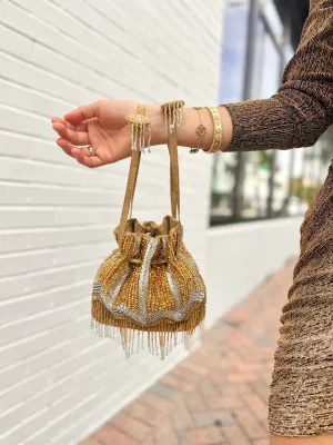 All That Shimmers Beaded Evening Bag