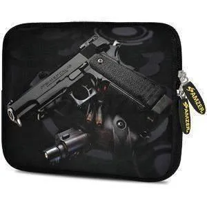Amzer 7.75 Inch Neoprene iPad/Tablet Sleeve - Black Pistol