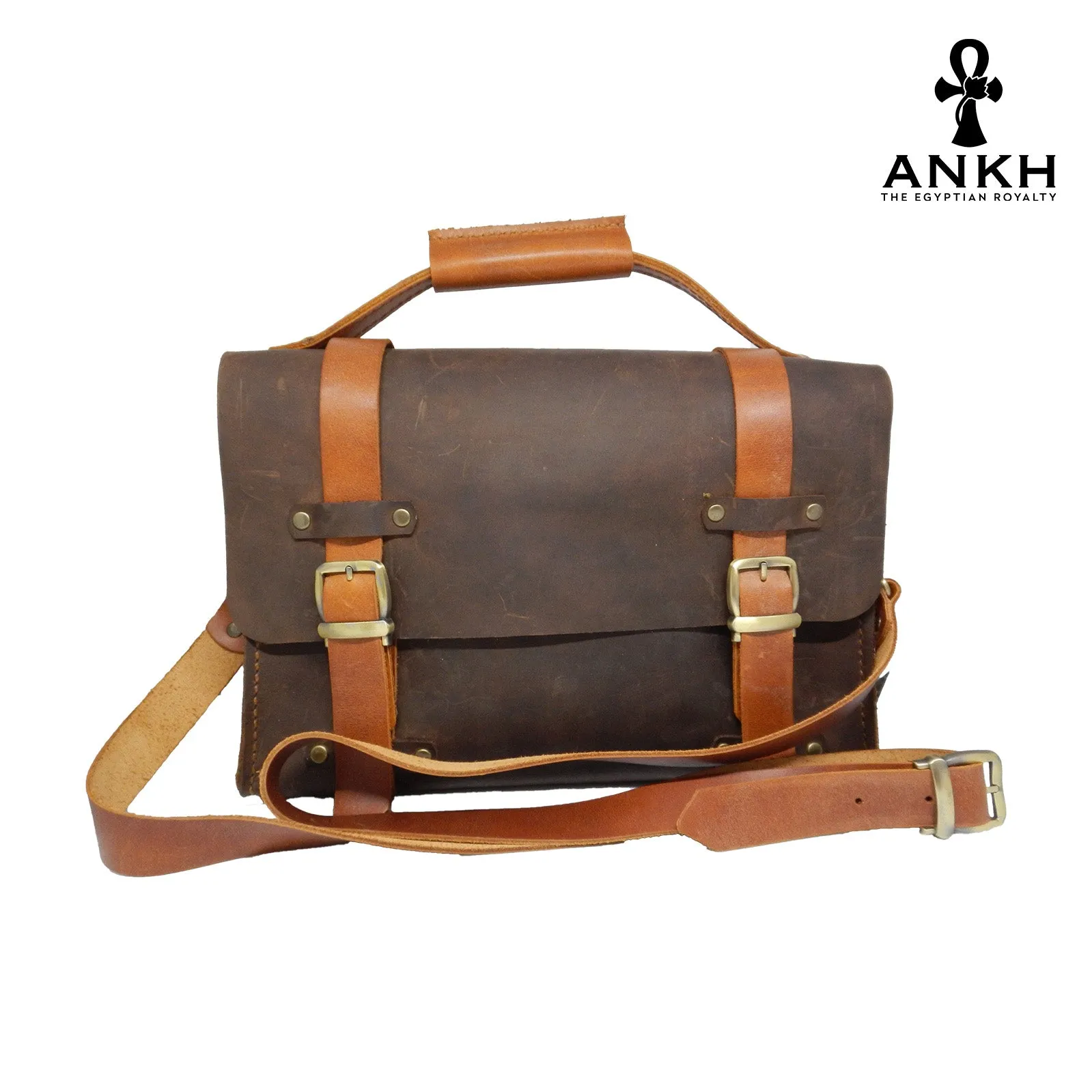 ANKH Hand-Made Genuine Leather Messenger Large Bag