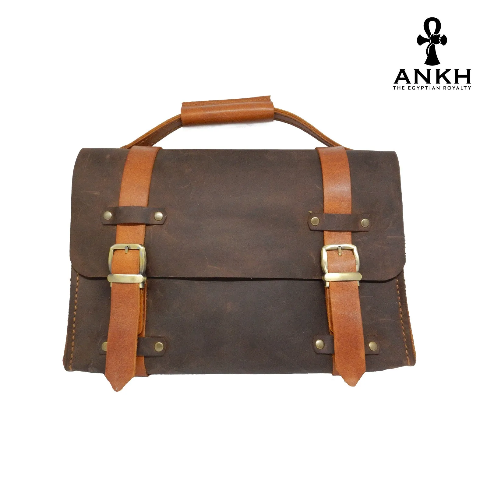 ANKH Hand-Made Genuine Leather Messenger Large Bag