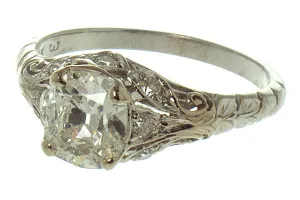 Antique 1.44ct Diamond Engagement Ring