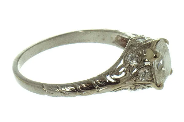 Antique 1.44ct Diamond Engagement Ring