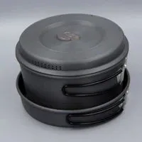 APG Camping Cooking Pans Portable Aluminum Pot Cookware Set Picnic Tableware
