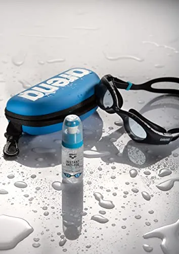 Arena Unisex Swim Goggle Case for Swimming Goggles, Hardcover Protective Carrying Case with Clip, Black/White/Royal