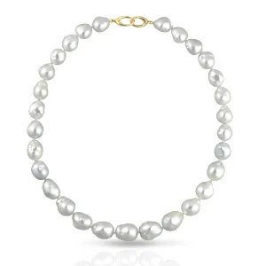 Australian South Sea Pearl Strand Collier Necklace - Baroque 46cm - STNEASSYG001