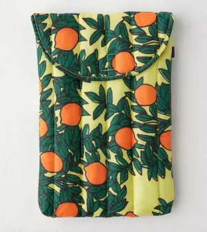 Baggu Orange Tree Yellow Puffy Laptop Sleeve 16"