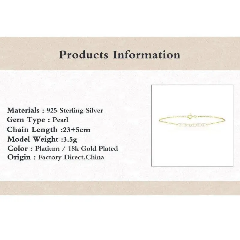 Baroque Pearl Anklet Gold