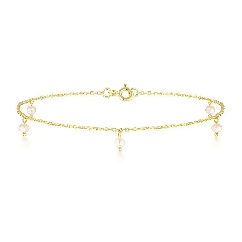 Baroque Pearl Anklet Gold