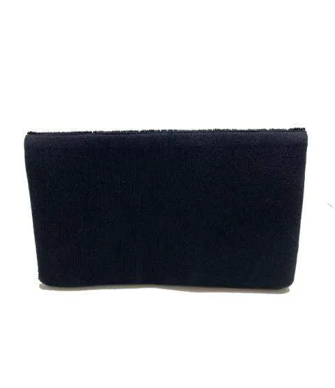 BEADED MULTI COLOR STRIPE CLUTCH