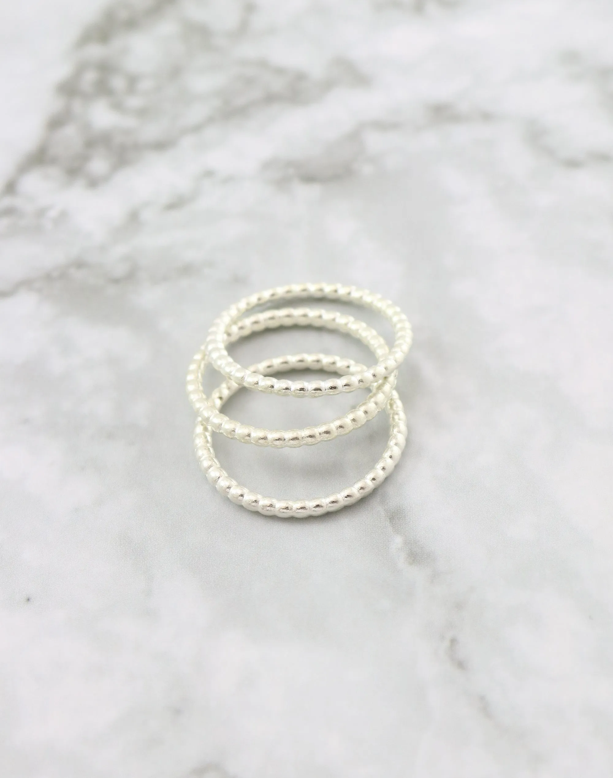 Beaded Ring, Size 8, (3pcs)