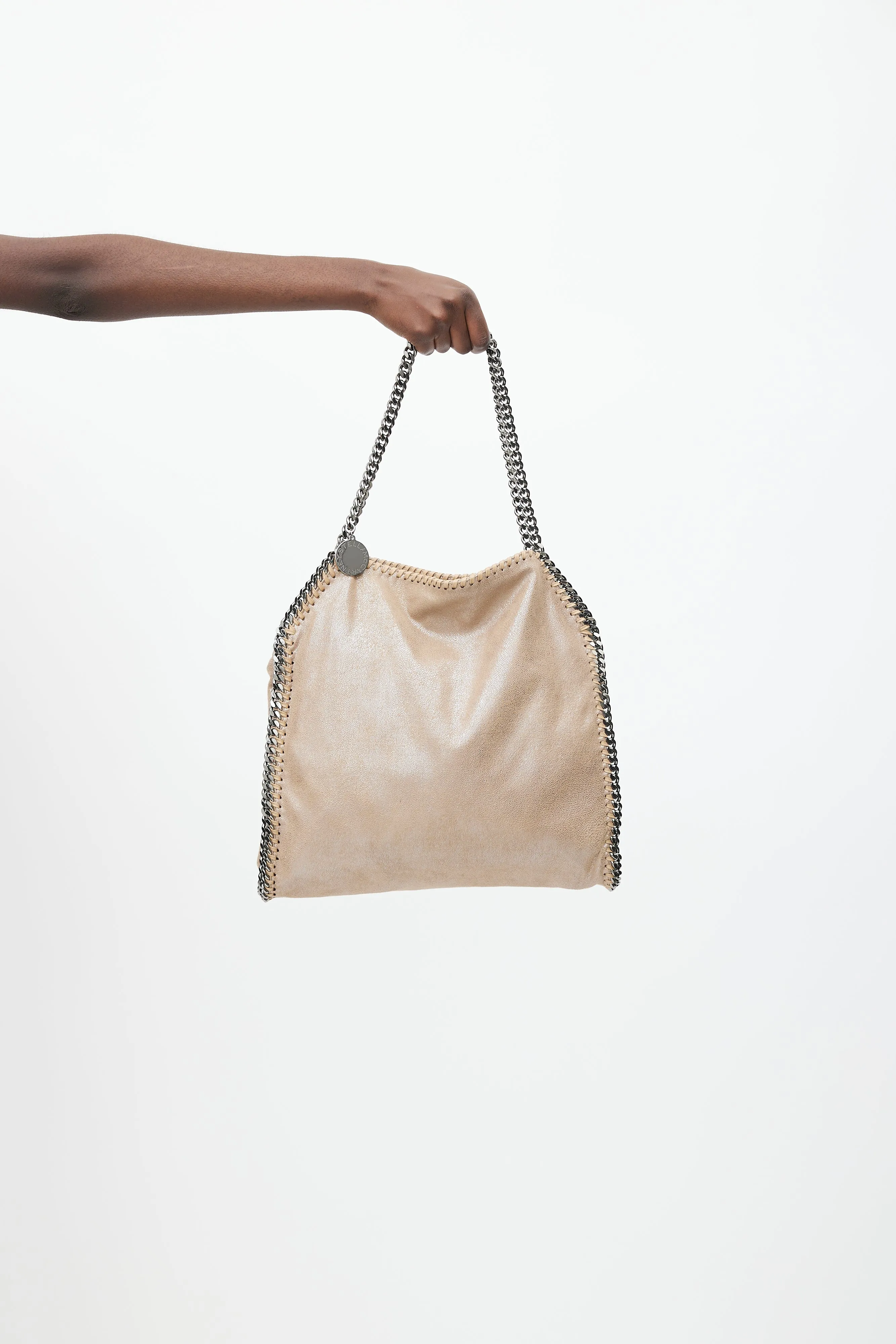 Beige & Silver Falabella Bag