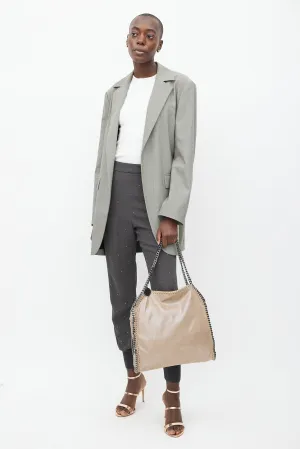 Beige & Silver Falabella Bag
