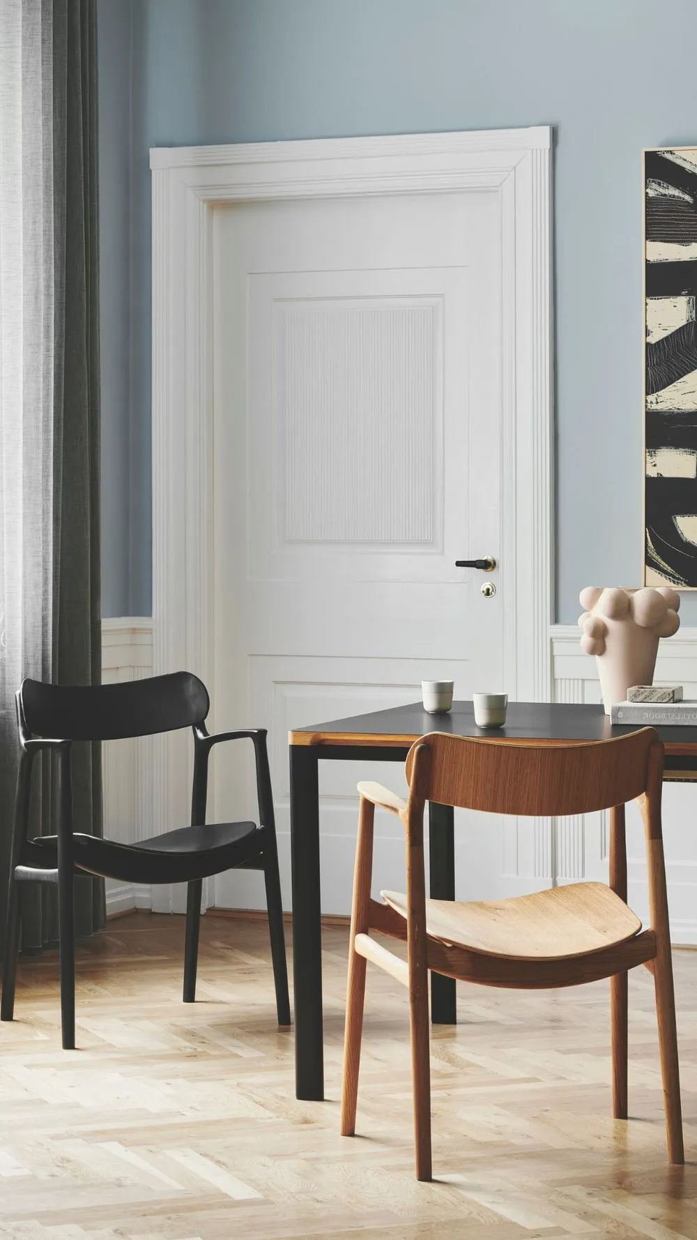 Bent Hansen Asger Chair Polsters Seat, Oiled Oak/Vils Fabric (22 140/112)