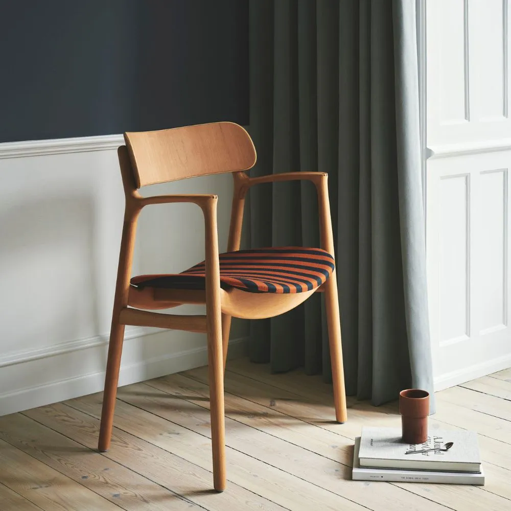 Bent Hansen Asger Chair Polsters Seat, Oiled Oak/Vils Fabric (22 140/112)