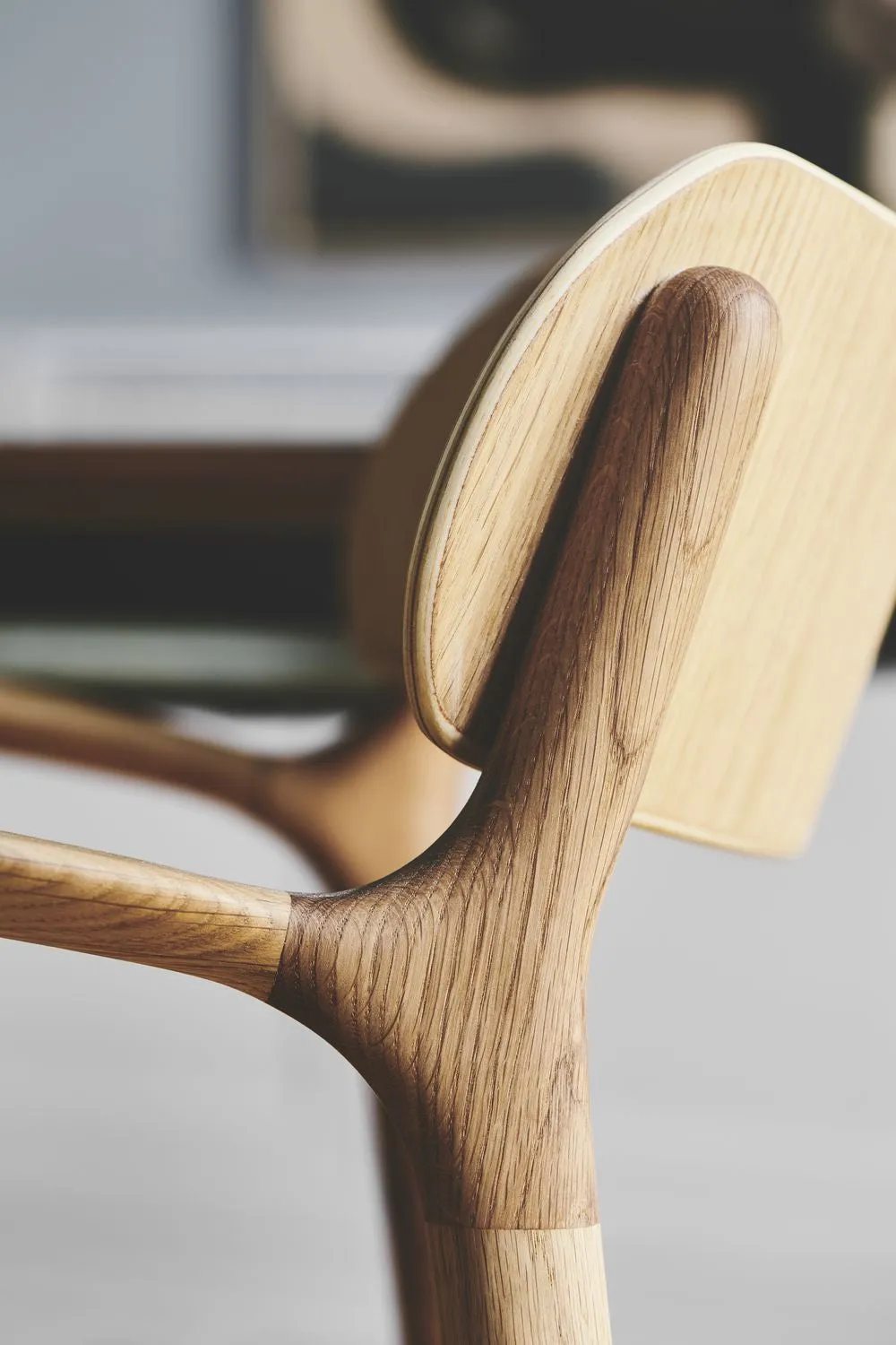 Bent Hansen Asger Chair Polsters Seat, Oiled Oak/Vils Fabric (22 140/112)
