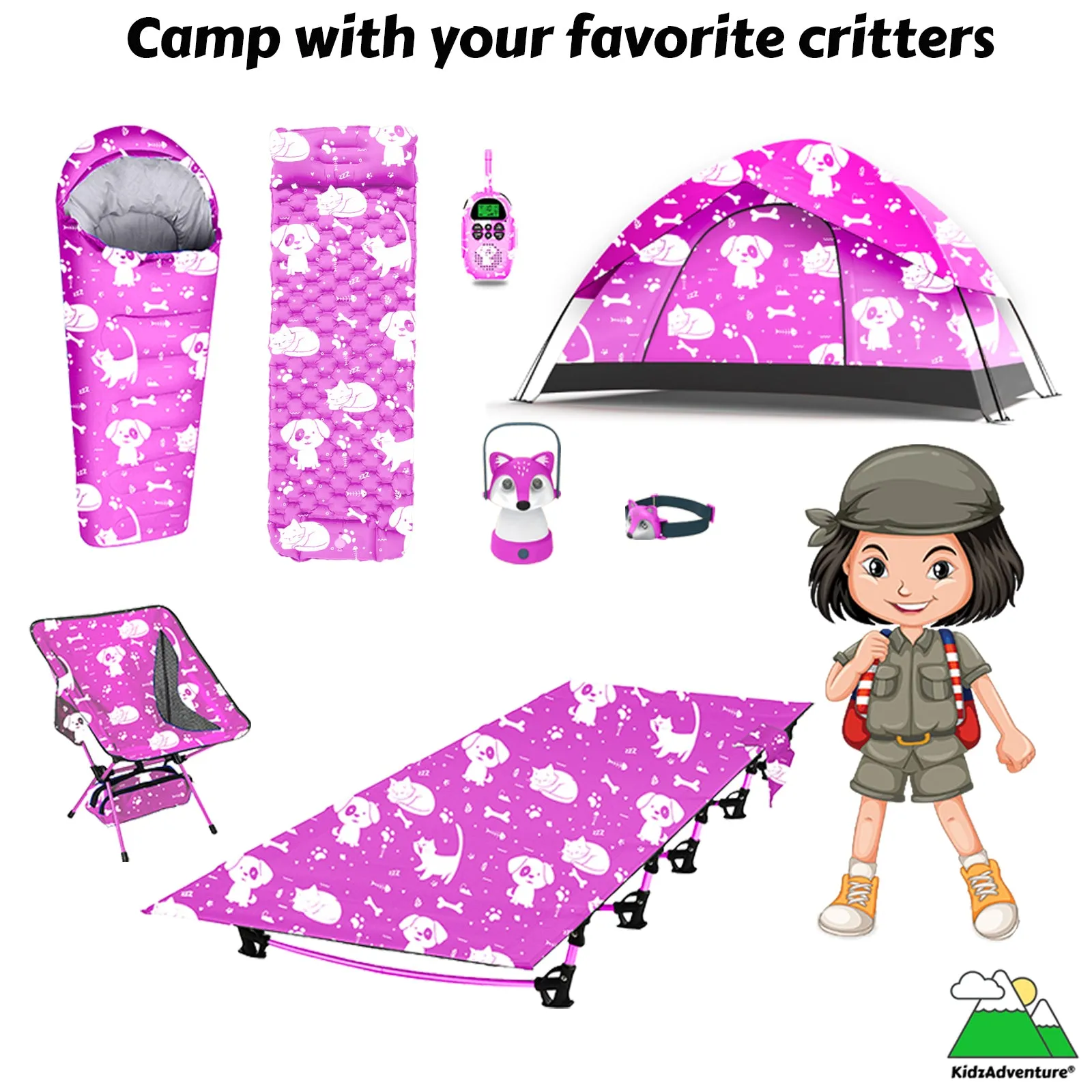Best friends theme 2 in 1 Kids Play Tent/Kids Tent for Camping - Double layer waterproof