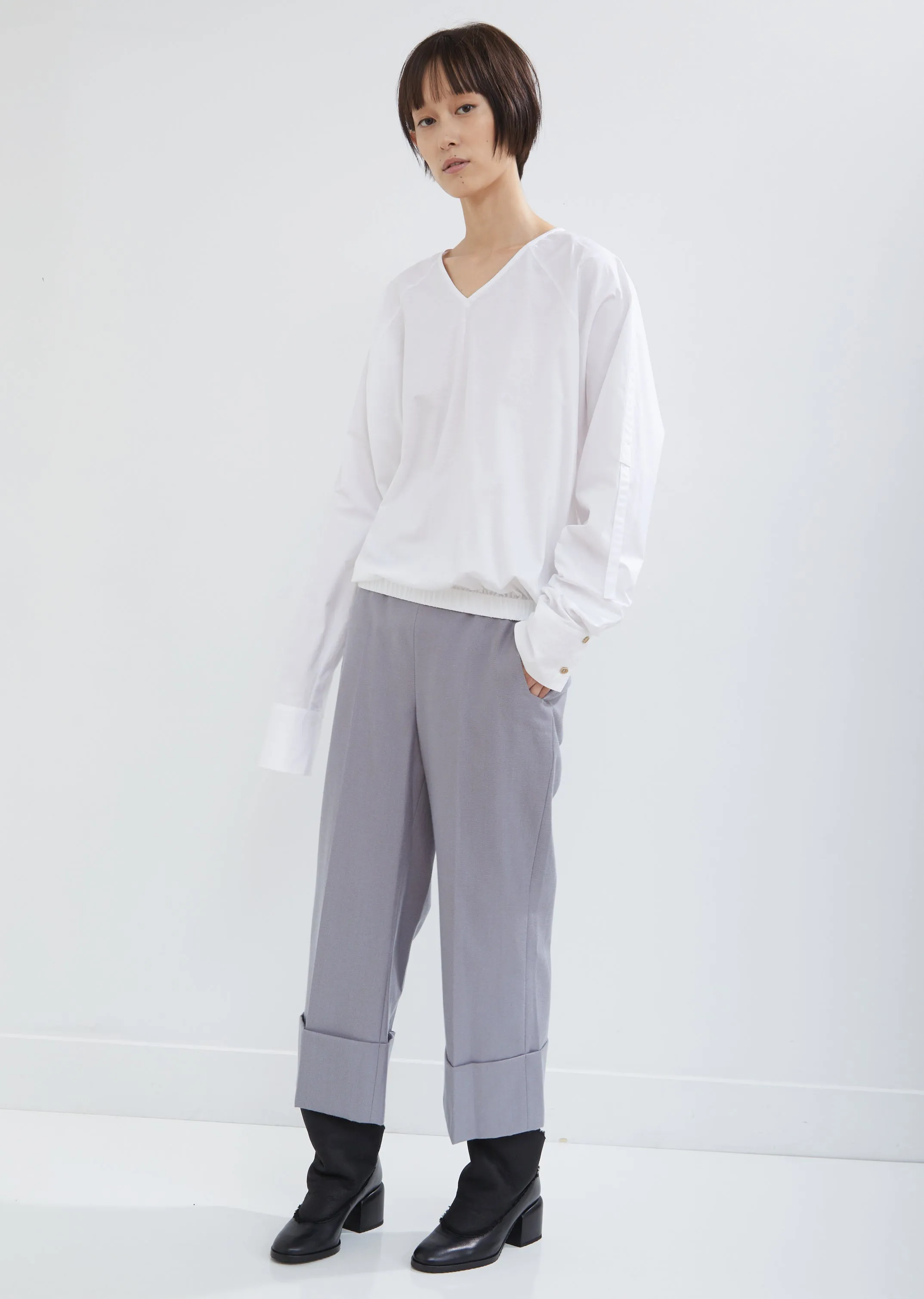 Biaco Poplin Blouse with Tie Details