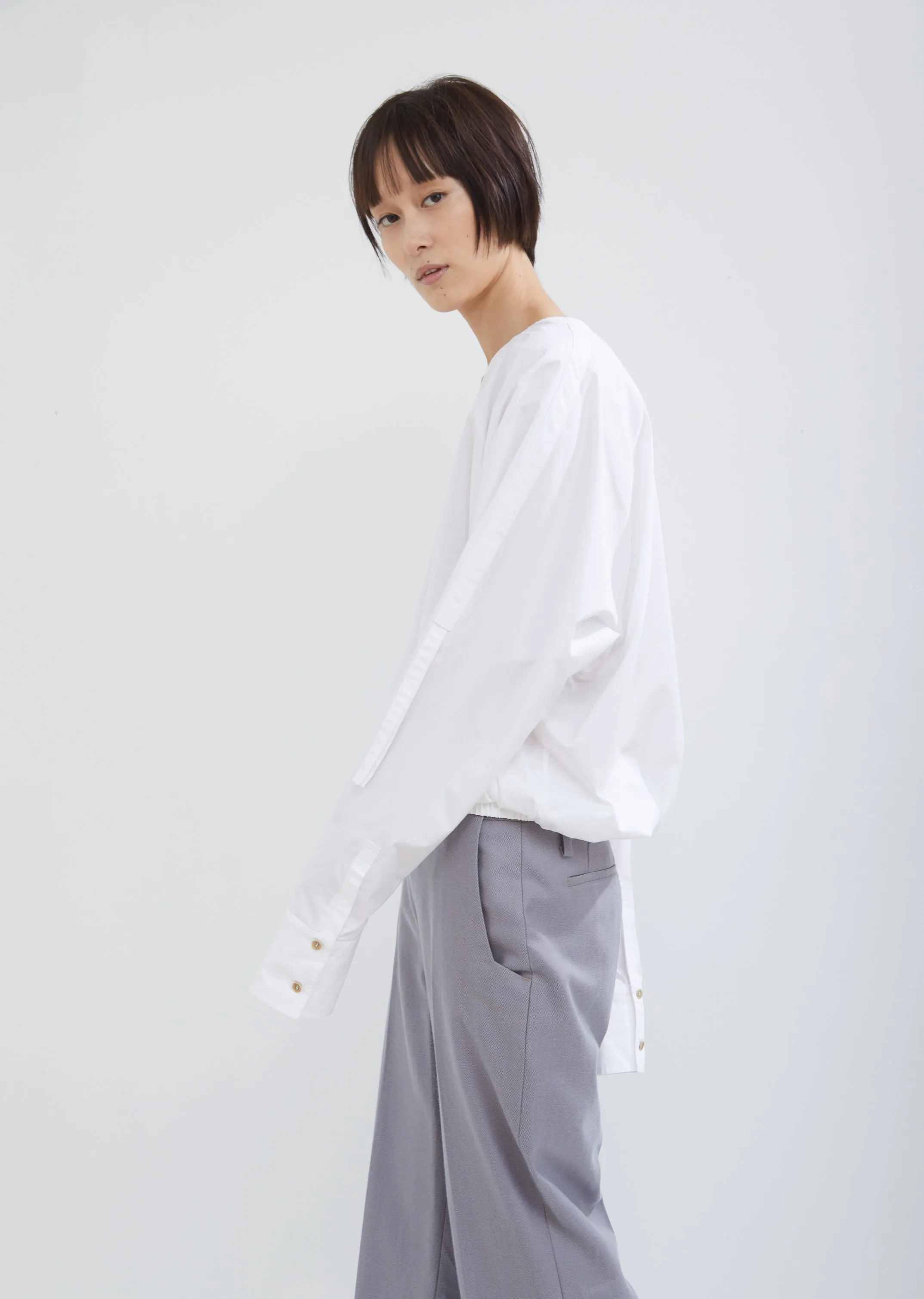 Biaco Poplin Blouse with Tie Details