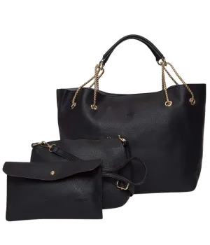 Black color Chain Tote Bag