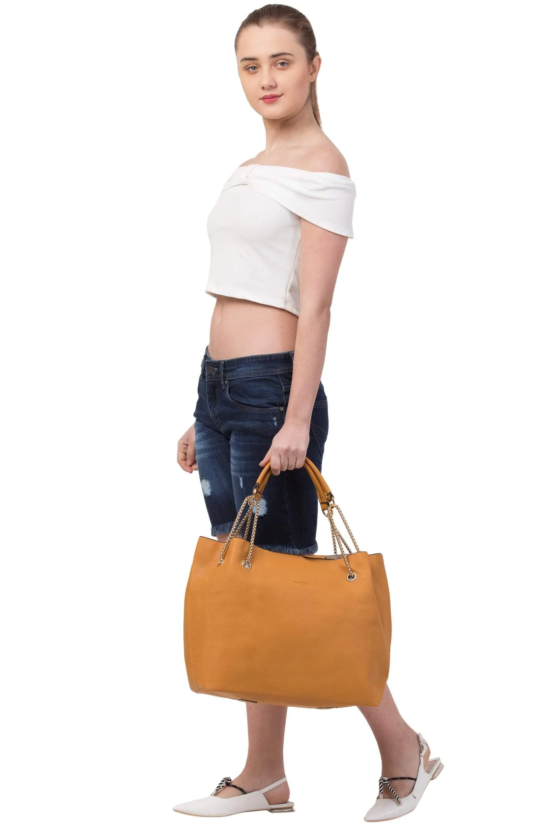 Black color Chain Tote Bag