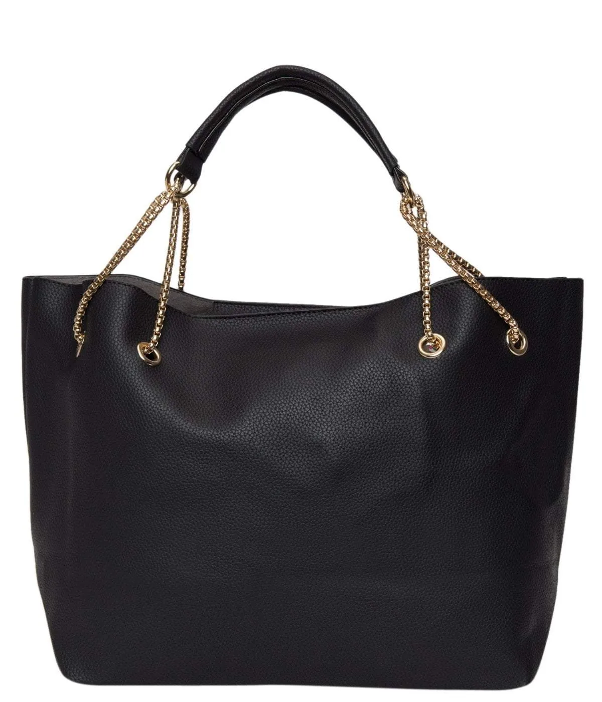Black color Chain Tote Bag