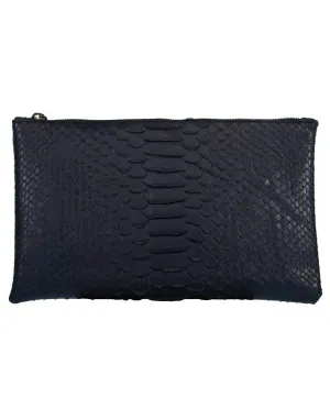 Blue Small Python Effect Clutch
