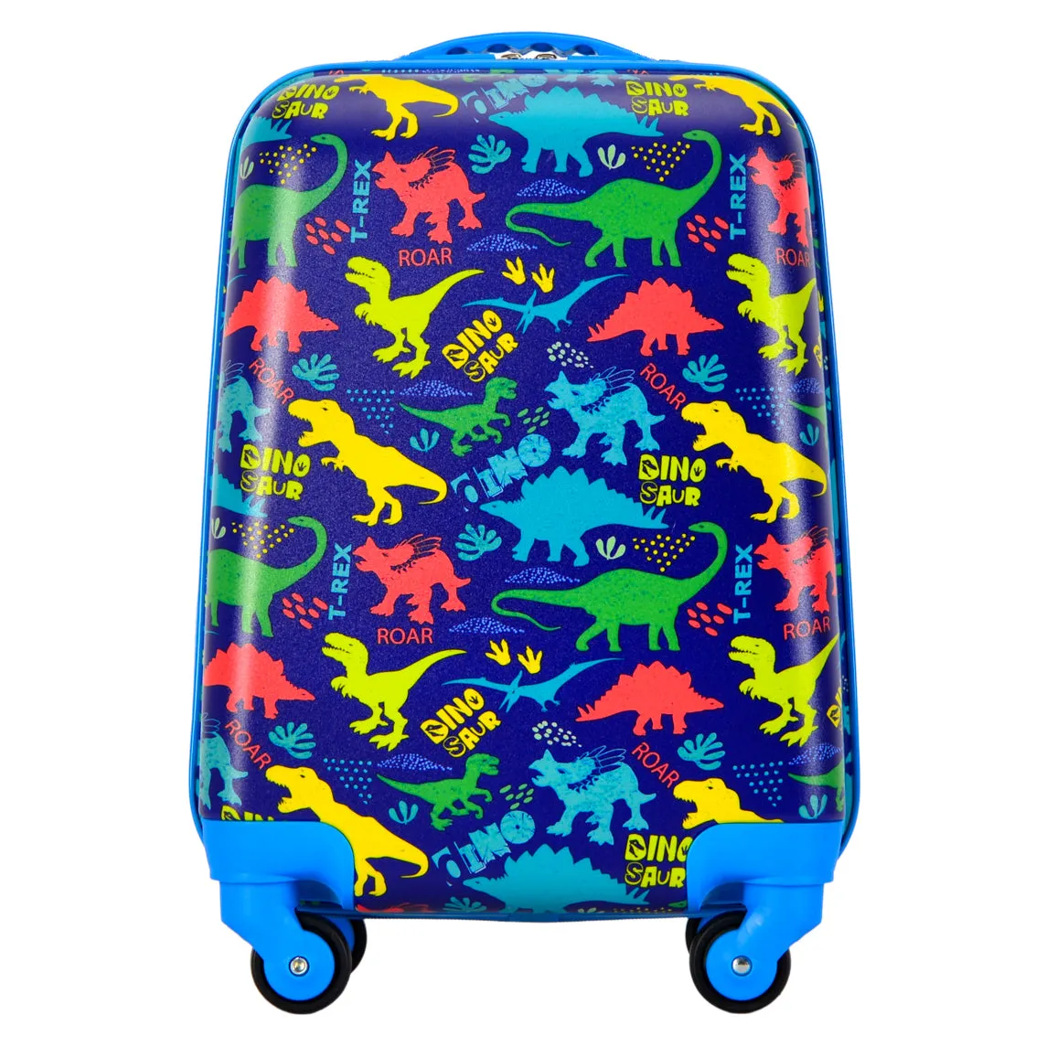 BONTOUR 2 pcs kids' luggage set, backpack   trolley, scratch-resistant (Dinosaur A)