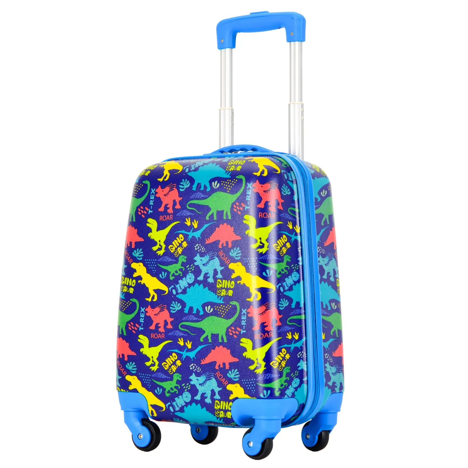 BONTOUR 2 pcs kids' luggage set, backpack   trolley, scratch-resistant (Dinosaur A)