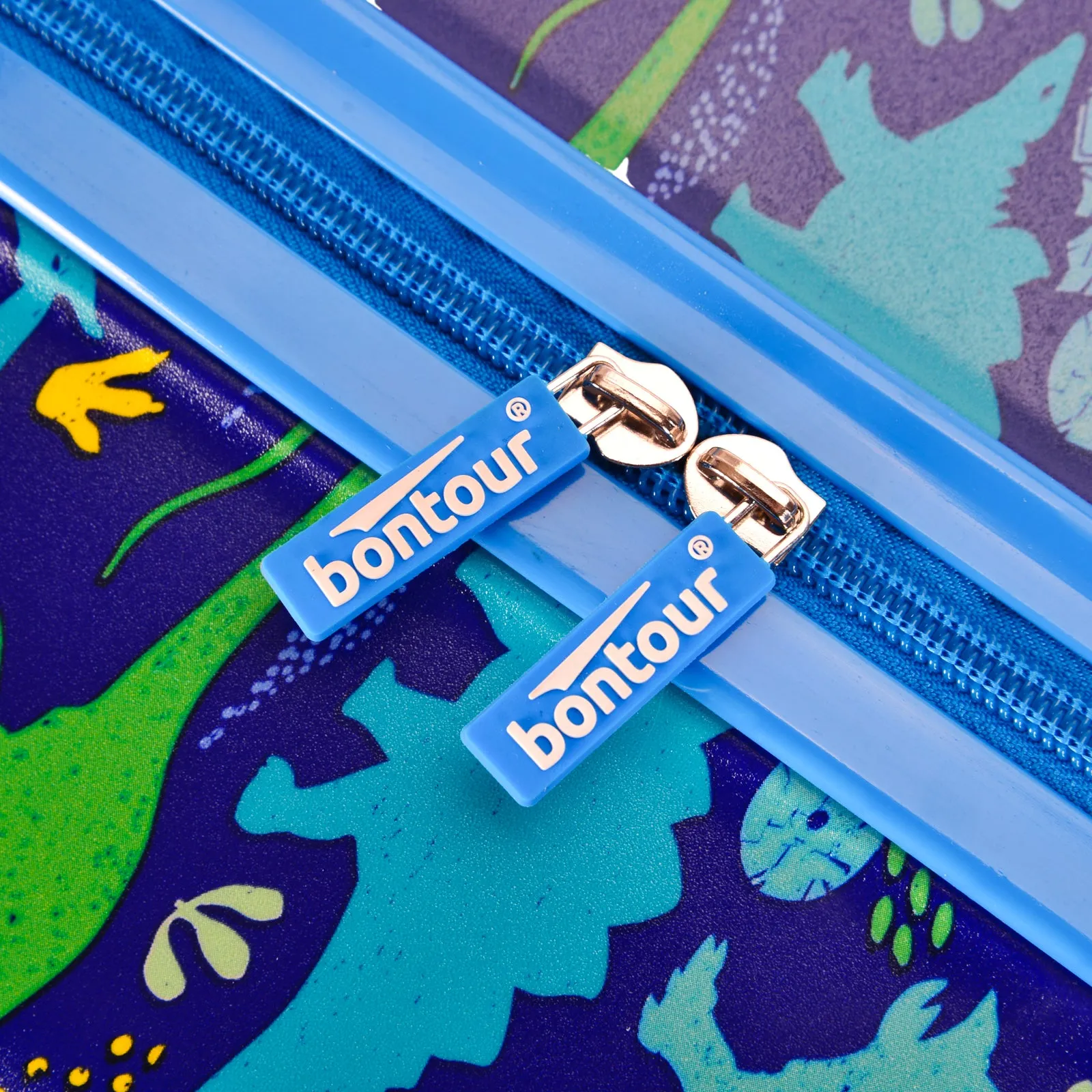 BONTOUR 2 pcs kids' luggage set, backpack   trolley, scratch-resistant (Dinosaur A)