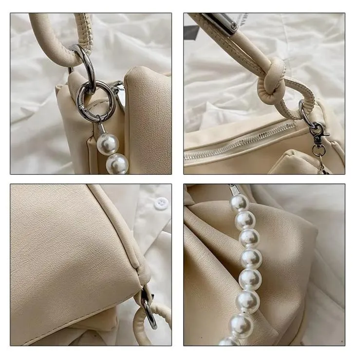 Bow Pearl Chain Shoulder Bags
