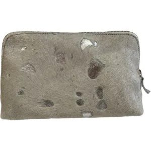 Box XL. Off-white and silver vintage calf-hair leather messenger bag