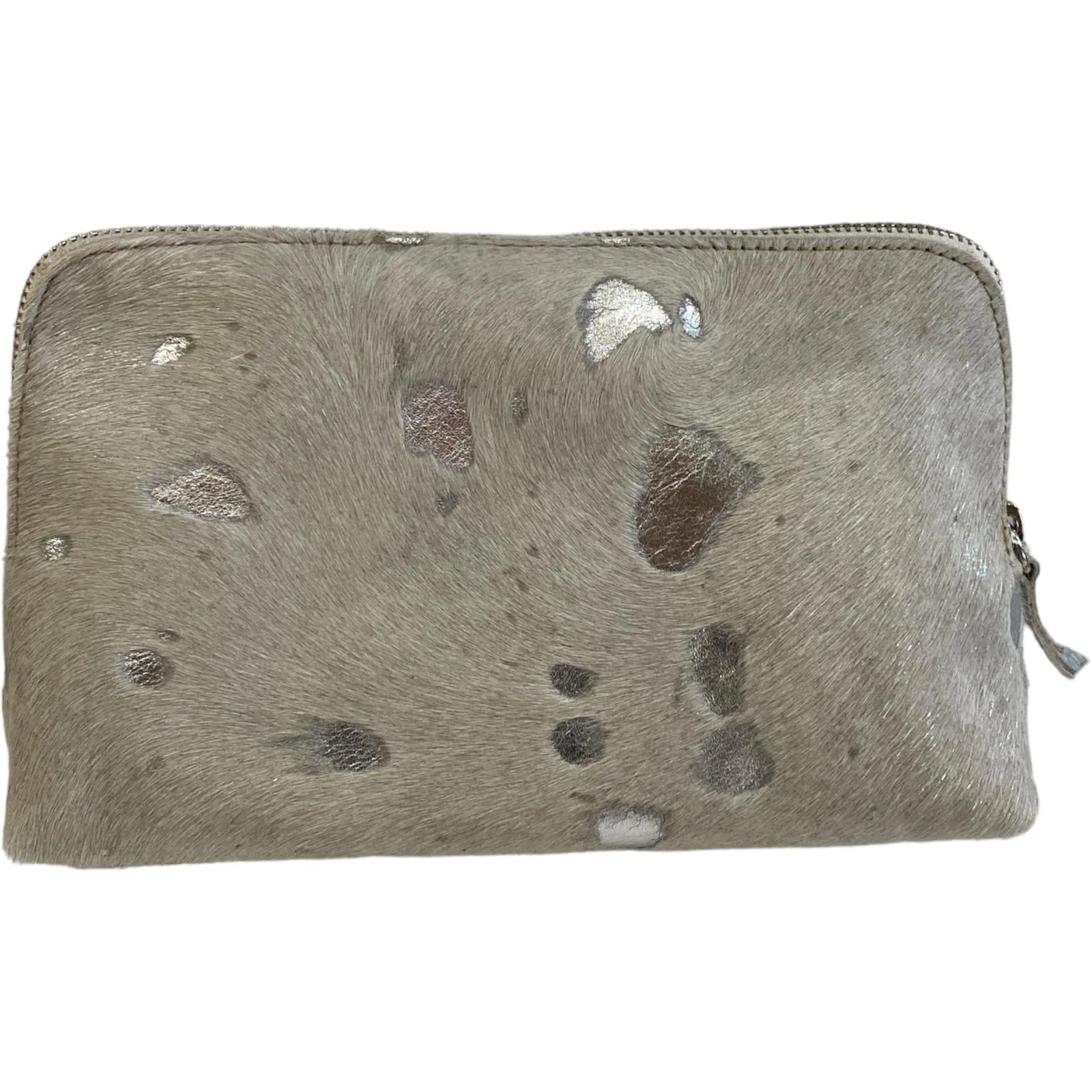 Box XL. Off-white and silver vintage calf-hair leather messenger bag