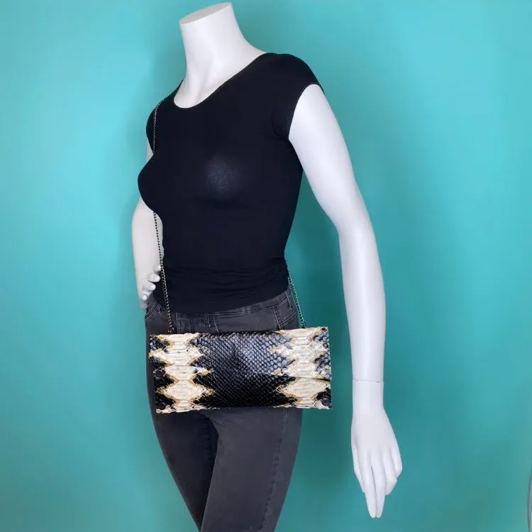 Bronze Python Evening Clutch