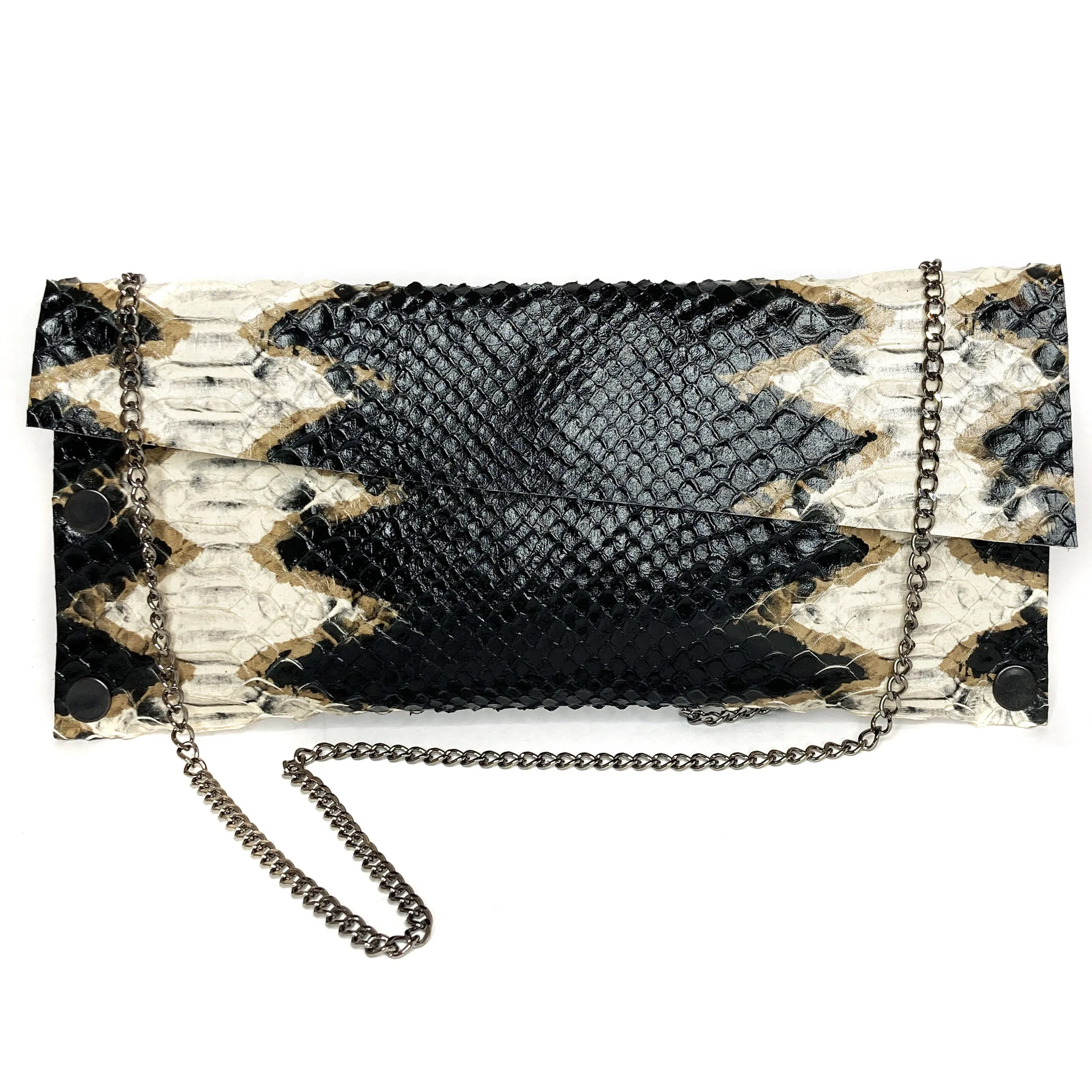 Bronze Python Evening Clutch