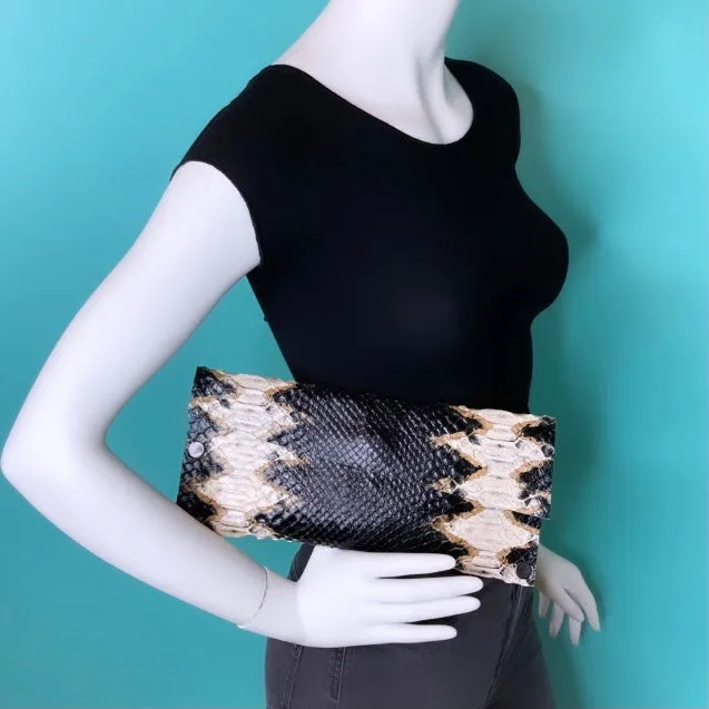 Bronze Python Evening Clutch