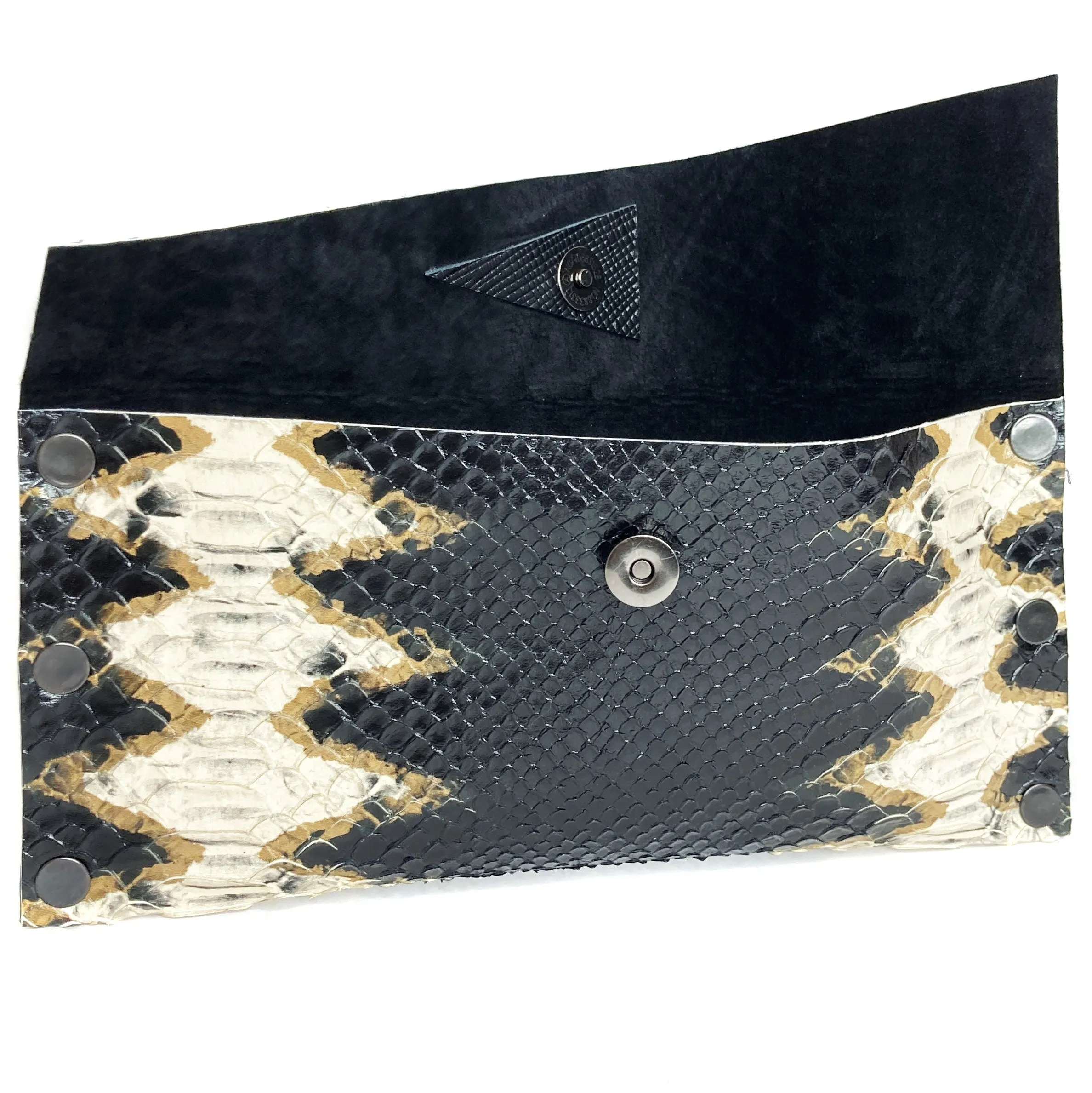 Bronze Python Evening Clutch