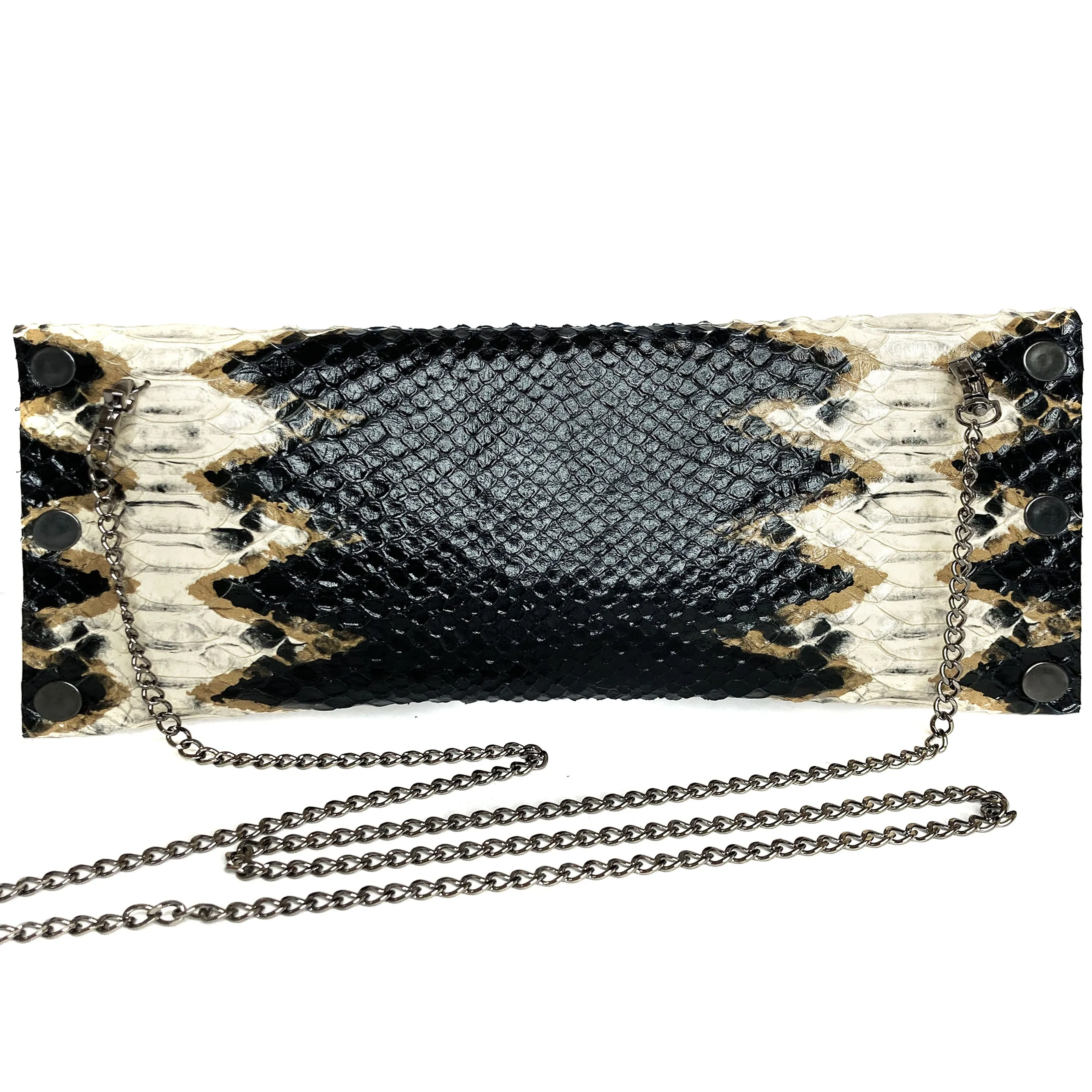 Bronze Python Evening Clutch