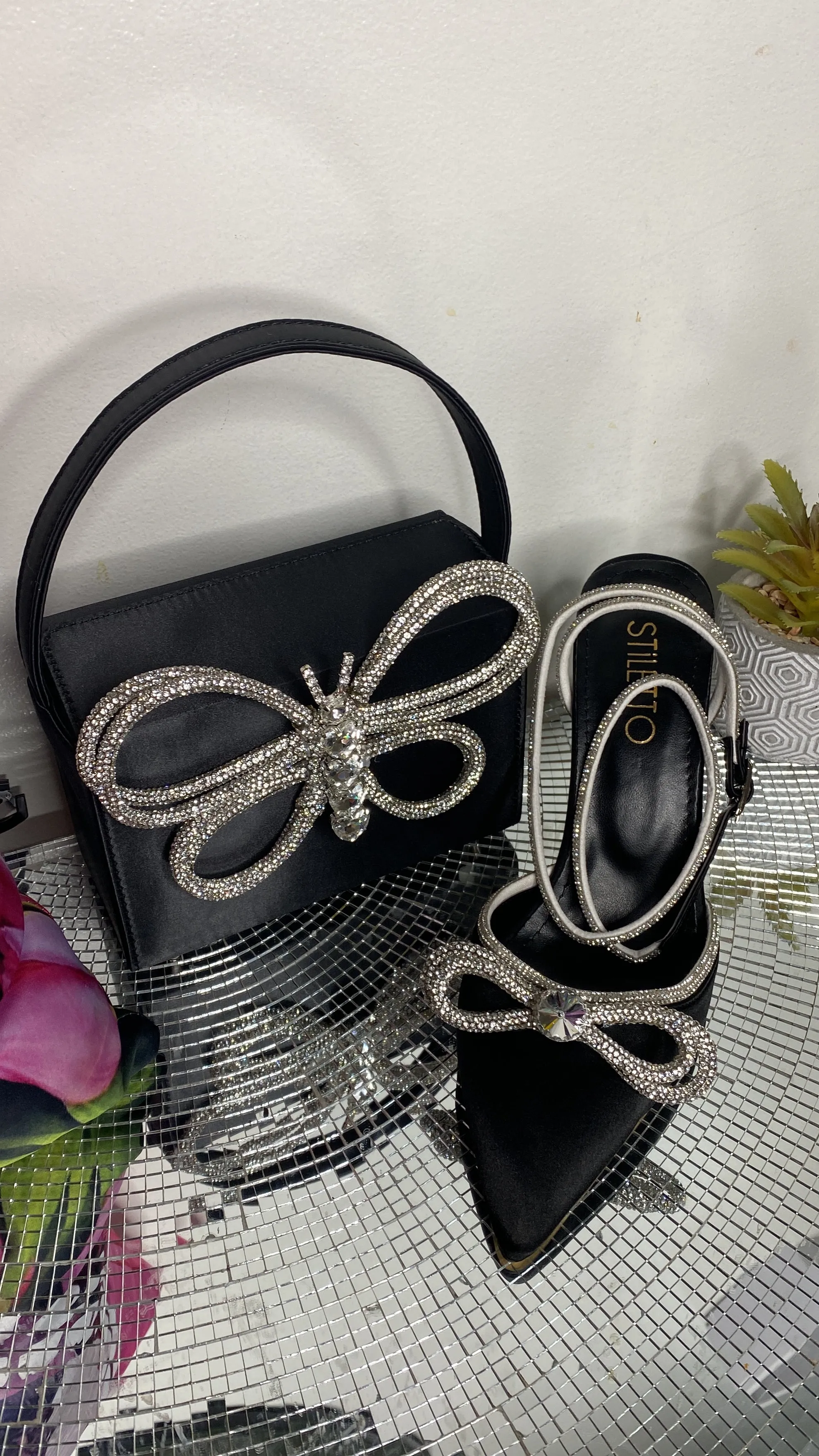 Butterfly Crystal Stone wedding party Shoe
