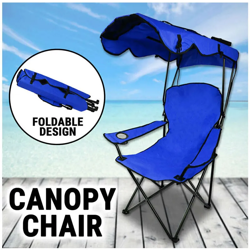 Camping Chair With Adjustable Shade Canopy Ccwc-B